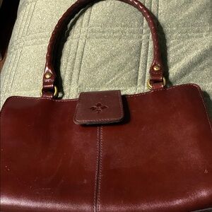 Patricia Nash Rich Brown Leather Shoulder Bag